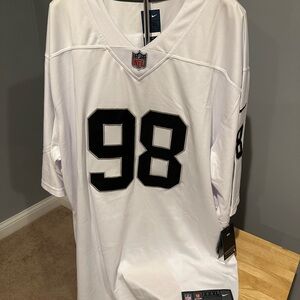 Las Vegas Raiders Crosby NFL On Field Apparel White Jersey with Black Numbering